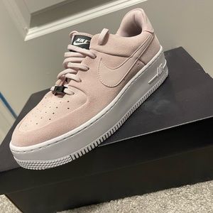 Women’s Nike Pink Air Force 1’s Platforms